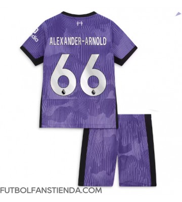 Liverpool Alexander-Arnold #66 Tercera Equipación Niños 2023-24 Manga Corta (+ Pantalones cortos)